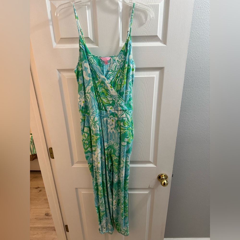 Green Floral Print One-Piece Jumpsuit - Lilly Pulitzer